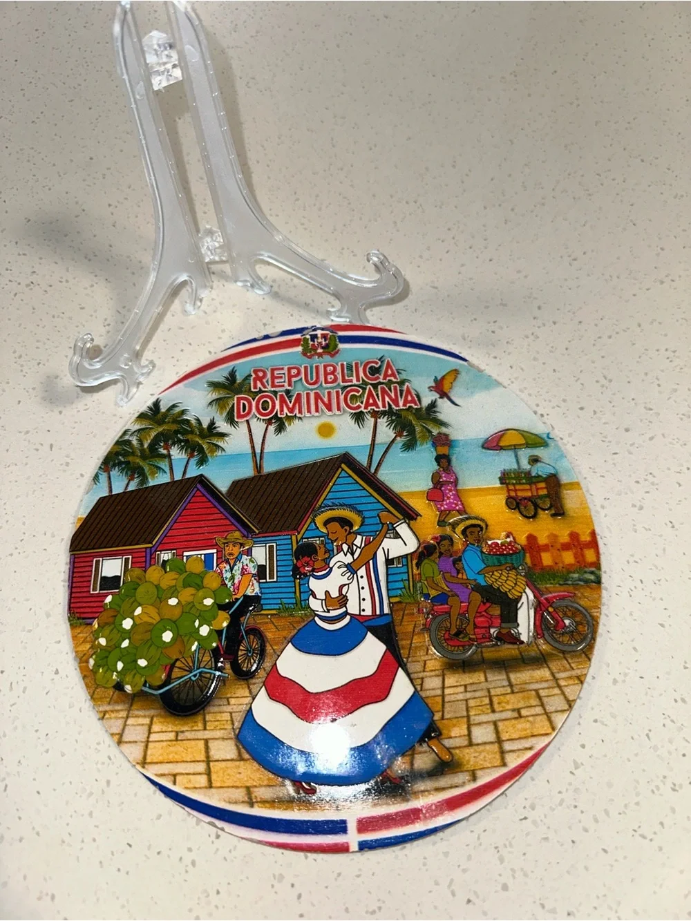 Republica Dominicana Decorative Souvenir Plate - Multicolor